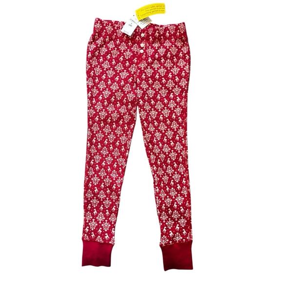 Old Navy Kids Red and White Patterned Pajama Bottoms Sizes 10 & 13 - Picture 3 of 6